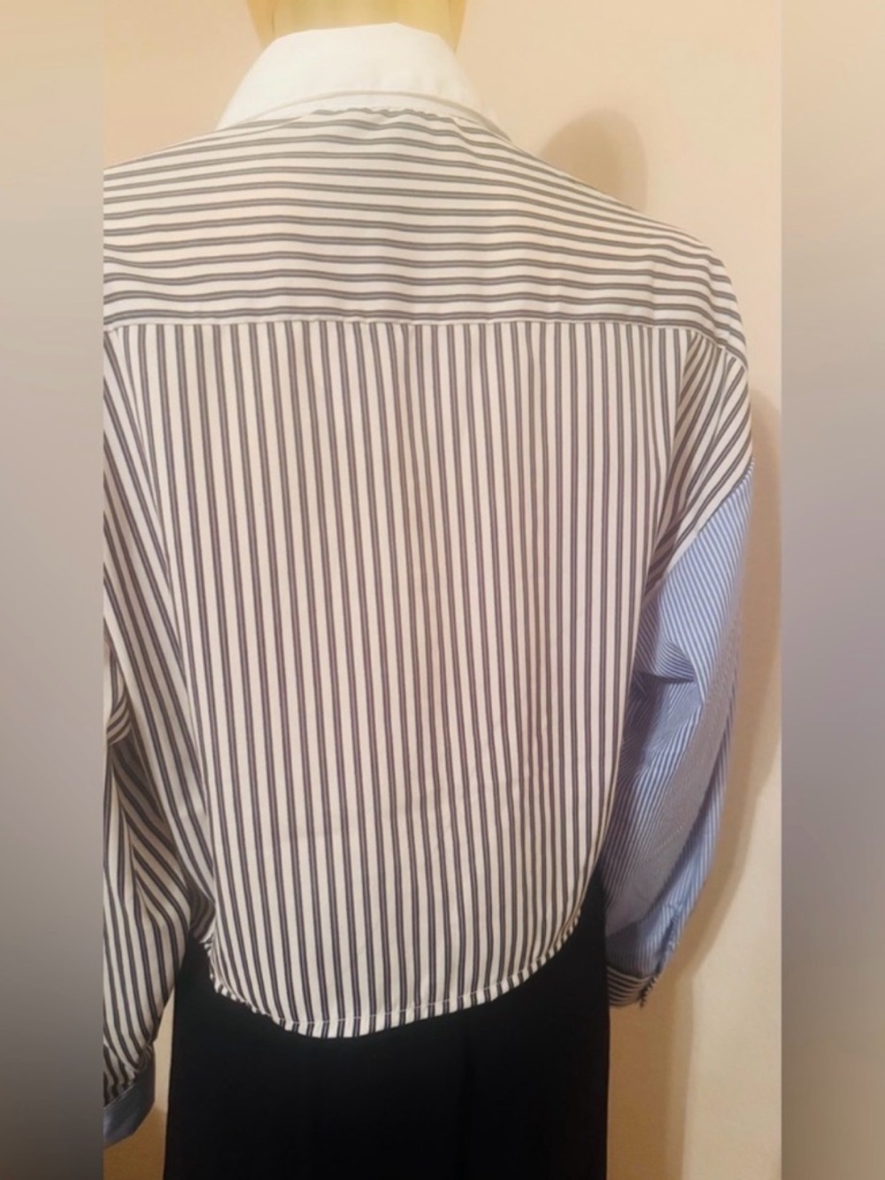 Indulge Instyle Striped Long Sleeve Button-Up Crop Shirt, Size XL, NWT - Picture 6 of 8